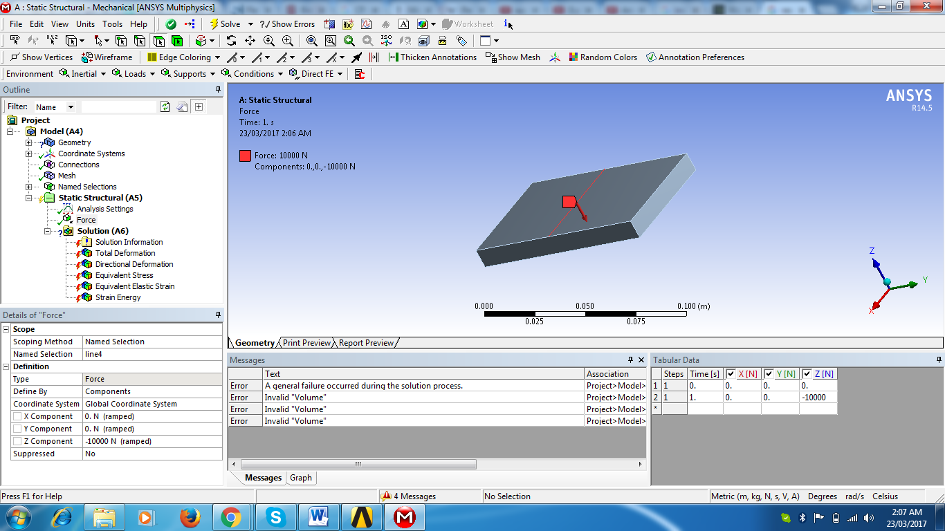 invalid assignment ansys